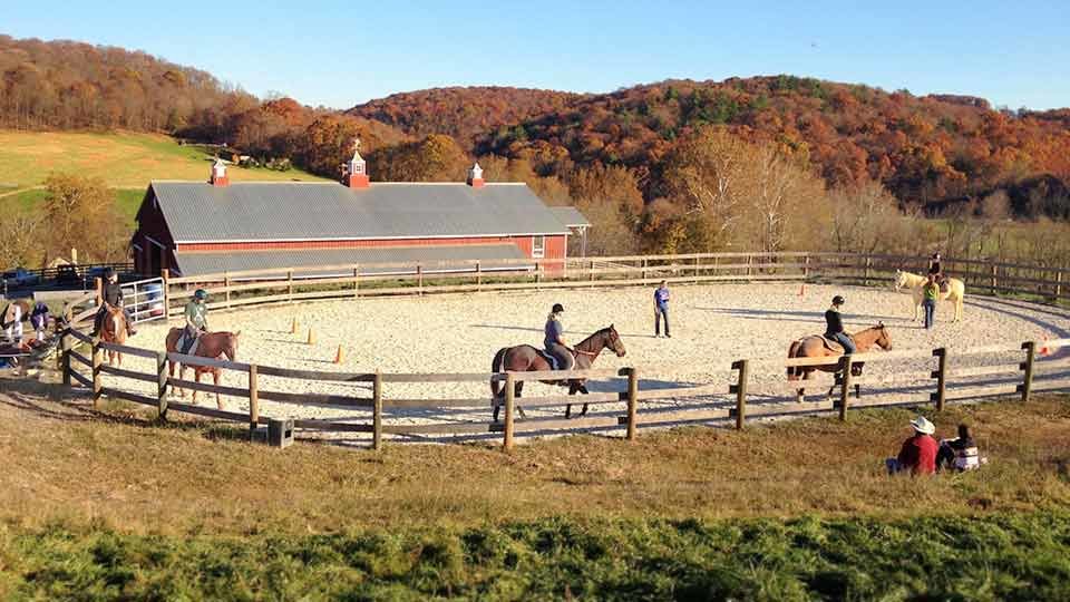 outdoor arena for riding lessons