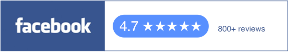 4.7 Star Facebook Reviews