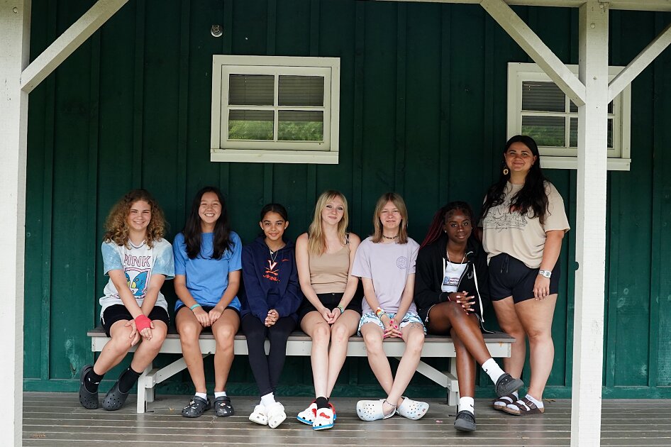 Campers and counselor group picture